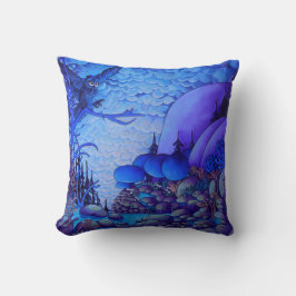 Pintura de búho nocturno "16 X "16 Cojín decorativ