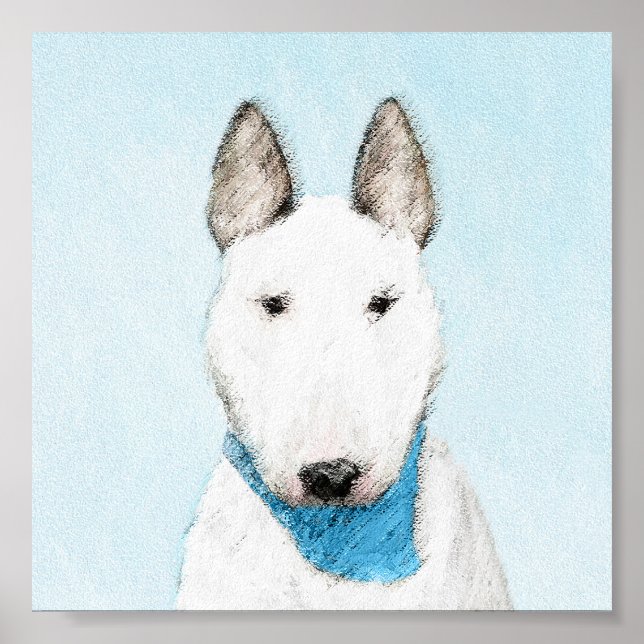 Pintura de Bull Terrier - Arte de Perro Original.