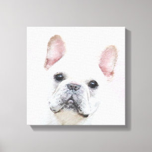 Pintura de Bulldog francés (crema/blanco) - Arte 
