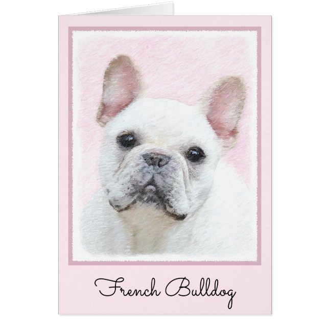 Pintura de Bulldog francés (crema/blanco) - Arte d (Frente)