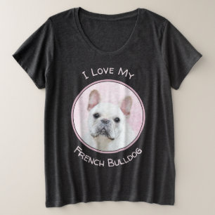 Pintura de Bulldog francés (crema/blanco) - Arte d