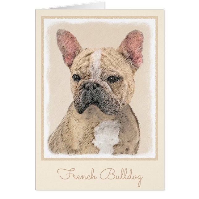 Pintura de Bulldog francés (Sable) - Cuto original (Frente)