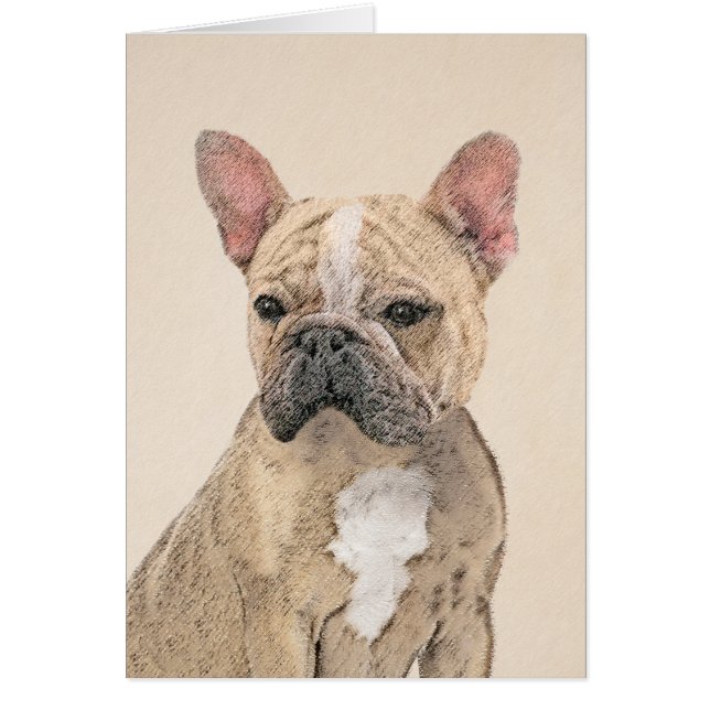 Pintura de Bulldog francés (Sable) - Cuto original (Frente)