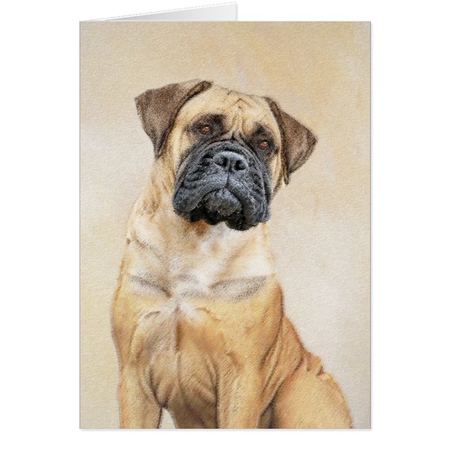Pintura de Bullmastiff - Arte de Perro Original. (Frente)