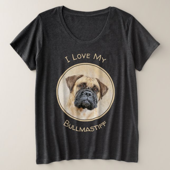 Pintura de Bullmastiff - Arte de Perro Original. (Anverso del diseño)