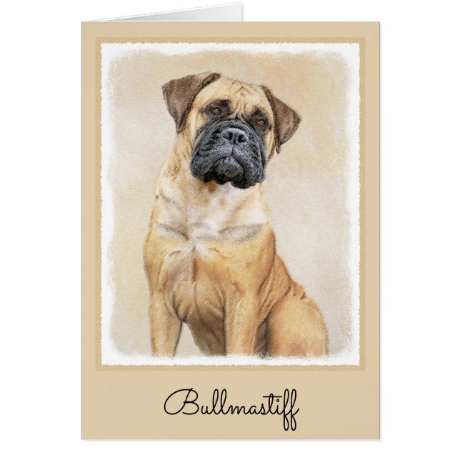 Pintura de Bullmastiff - Arte de Perro Original. (Frente)