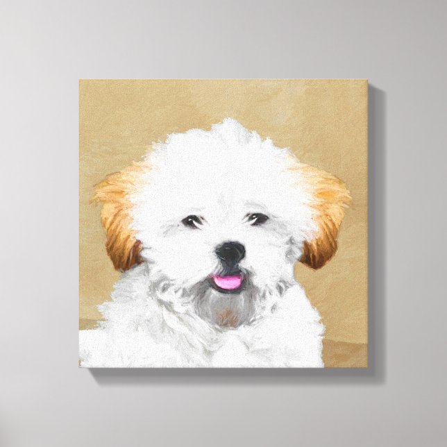 Pintura de cachorro de Aprenta Lhasa - Arte de Per (Anverso)