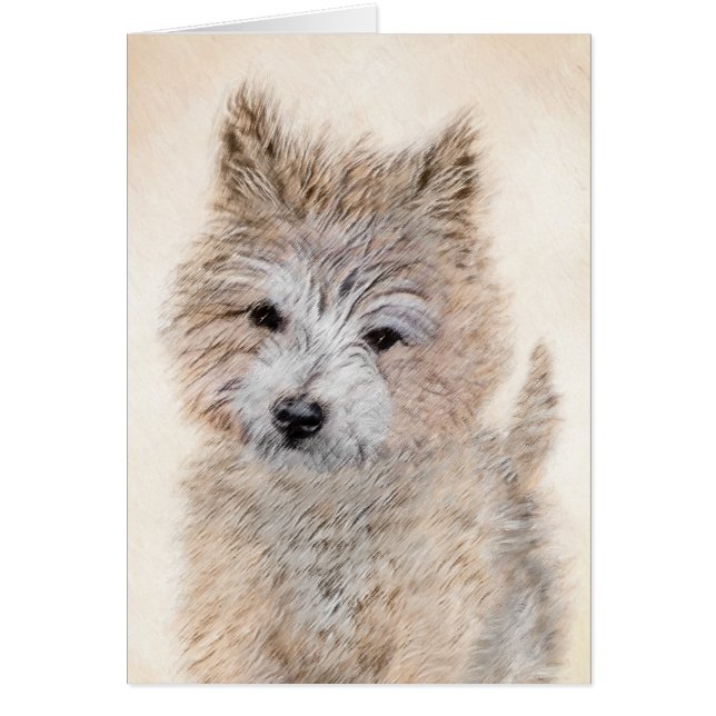 Pintura de Cachorro de Cairn Terrier - Arte Perro  (Frente)