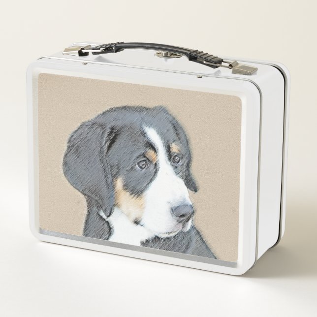 Pintura de cachorro de perro de montaña de Berna - (Reverso)