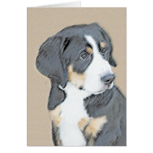 Pintura de cachorro de perro de montaña de Berna -