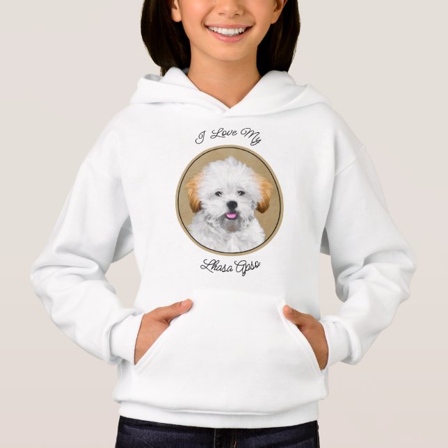 Pintura de cachorro Lhasa Apso - Arte de perro ori (Anverso)