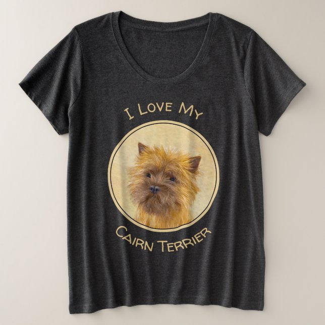Pintura de Cairn Terrier - Arte Perro Original. (Anverso del diseño)