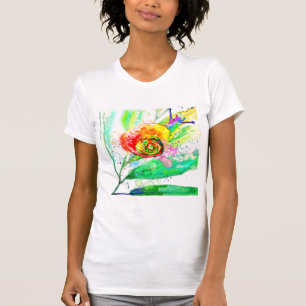 Pintura de camiseta de caracol arco iris
