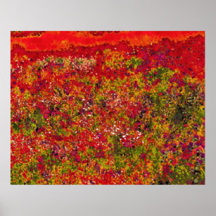 Pintura de campo de flores silvestres - Posters