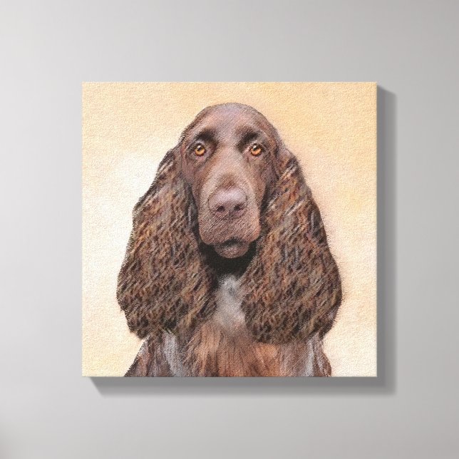 Pintura de campo español - Arte de perro original  (Anverso)