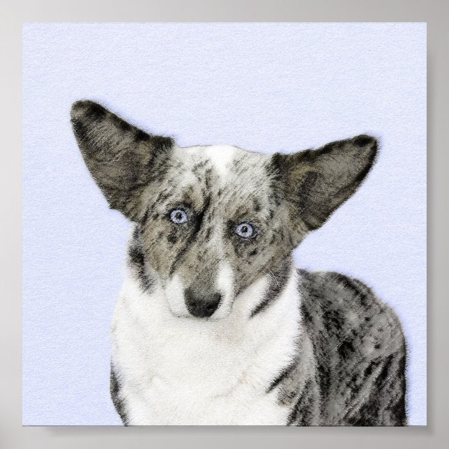 Pintura de Cardigan Welsh Corgi - Arte Perro Origi (Frente)