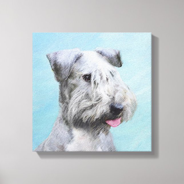 Pintura de Cesky Terrier - Arte de Perro Original. (Anverso)