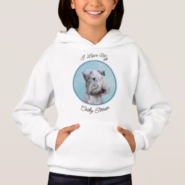 Pintura de Cesky Terrier - Arte de Perro Original. (Anverso)