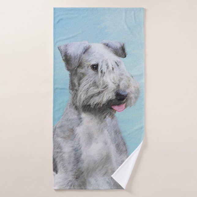 Pintura de Cesky Terrier - Arte de Perro Original. (Toalla de baño)
