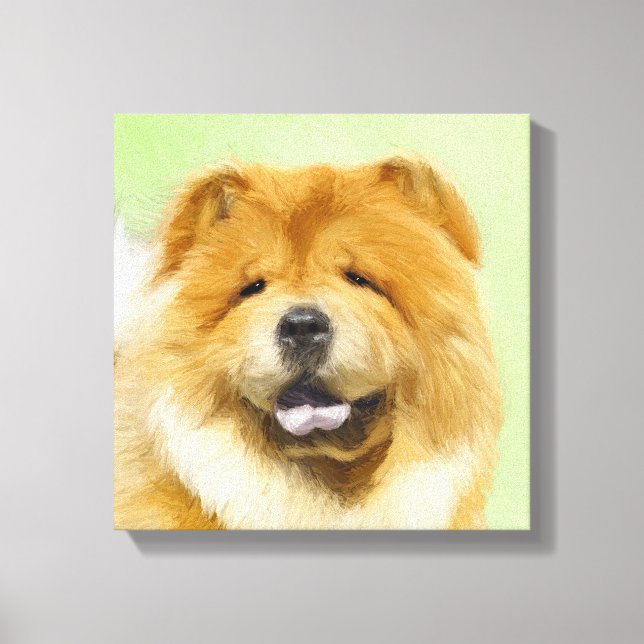 Pintura de Chow Chow - Arte Perro Original. (Anverso)