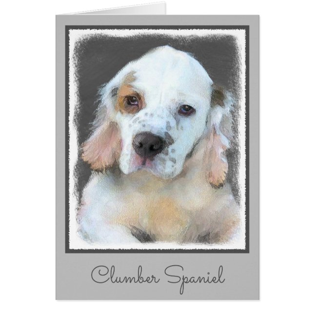 Pintura de Clumber Spaniel - Arte de Perro Origina (Frente)