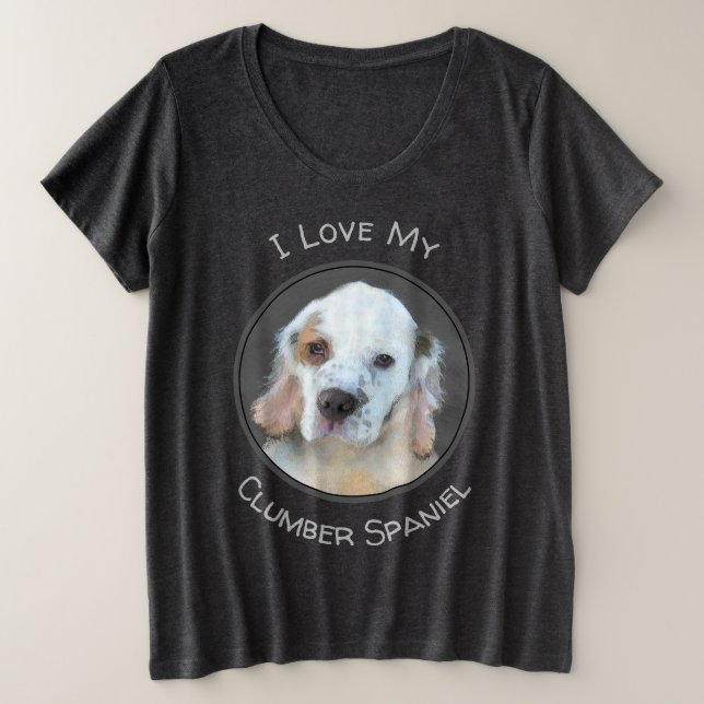 Pintura de Clumber Spaniel - Arte de Perro Origina (Anverso del diseño)