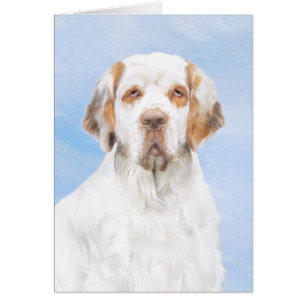 Pintura de Clumber Spaniel - Arte de Perro Origina