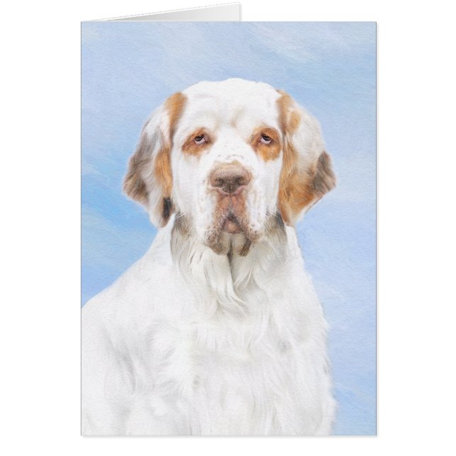 Pintura de Clumber Spaniel - Arte de Perro Origina (Frente)