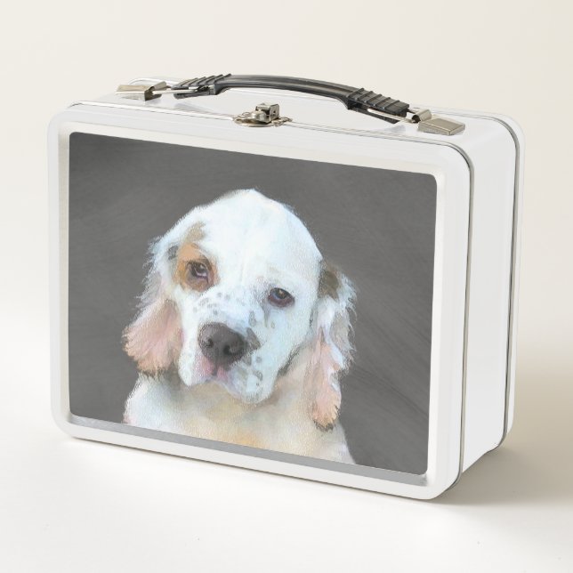 Pintura de Clumber Spaniel - Arte de Perro Origina (Anverso)