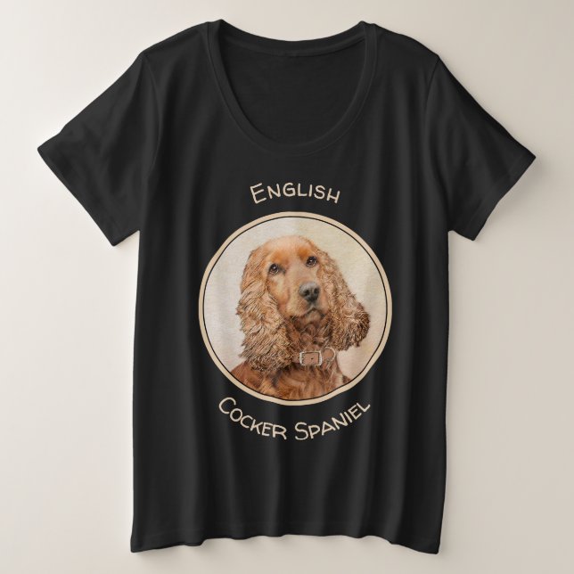 Pintura de Cocker Spaniel Inglés - Arte de Perro O (Anverso del diseño)