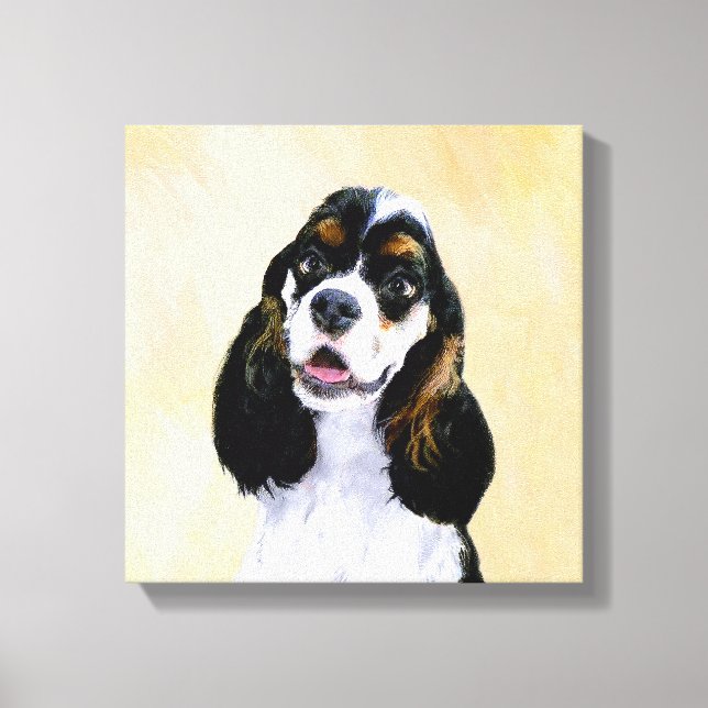 Pintura de Cocker Spaniel (Parti) - Arte Perro Ori (Anverso)