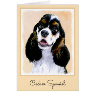 Pintura de Cocker Spaniel (Parti) - Arte Perro Ori