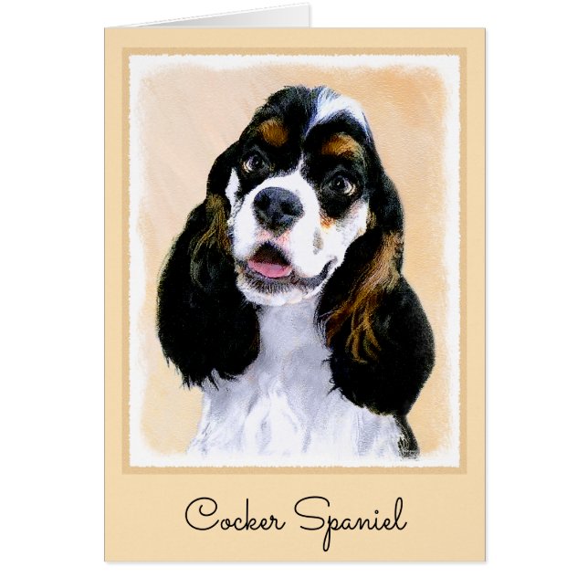 Pintura de Cocker Spaniel (Parti) - Arte Perro Ori (Frente)