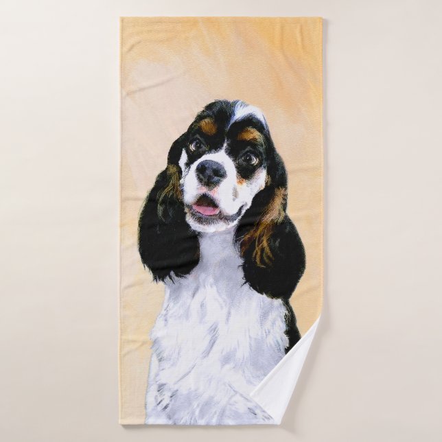 Pintura de Cocker Spaniel (Parti) - Original Perro (Toalla de baño)