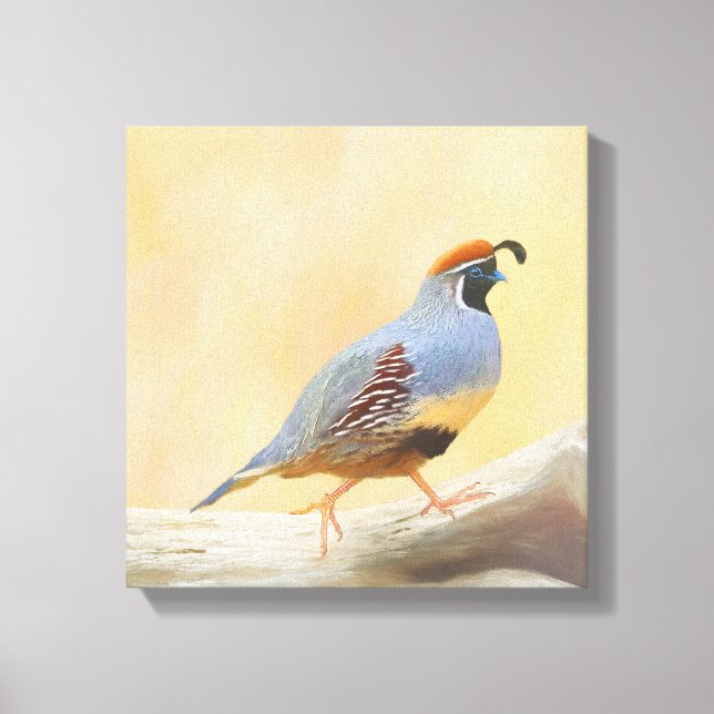 Pintura de codorniz de gambrel original arte de av (Anverso)