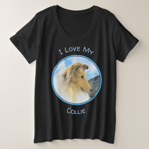 Pintura de Collie in Mountains (Rough) - Perro Art