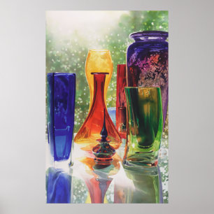Pintura de color de agua de cristal de arte "Sunda