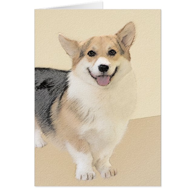 Pintura de Corgi galés de Pembroke - Arte Perro Or (Frente)