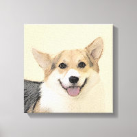 Pintura de Corgi galés de Pembroke - Arte Perro Or