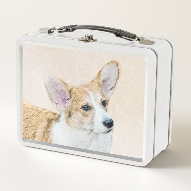 Pintura de Corgi galés de Pembroke - Arte Perro Or (Anverso)
