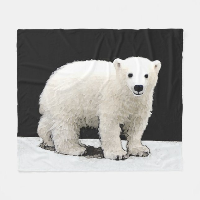 Pintura de Cubo de Oso Polar - Arte de Vida Silves (Frente (Horizontal))