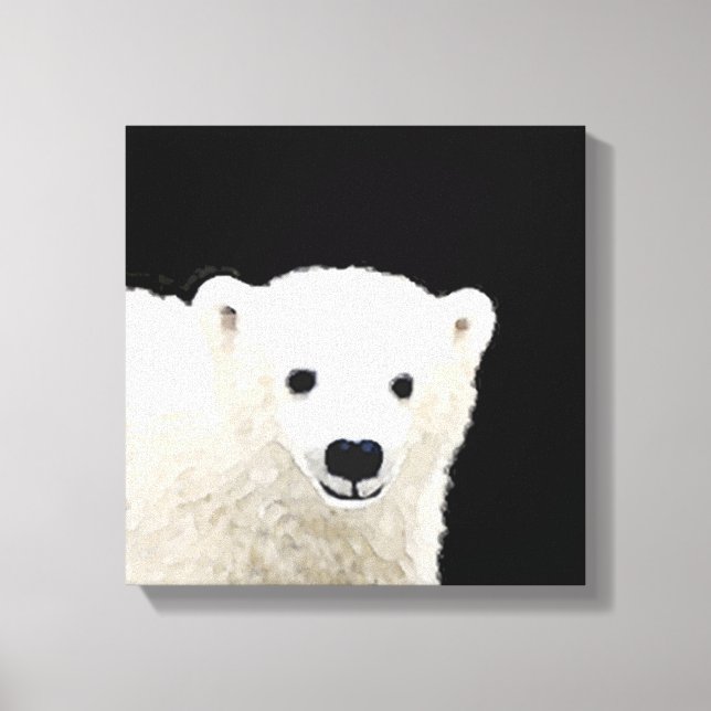 Pintura de Cubo de Oso Polar - Arte de Vida Silves (Anverso)