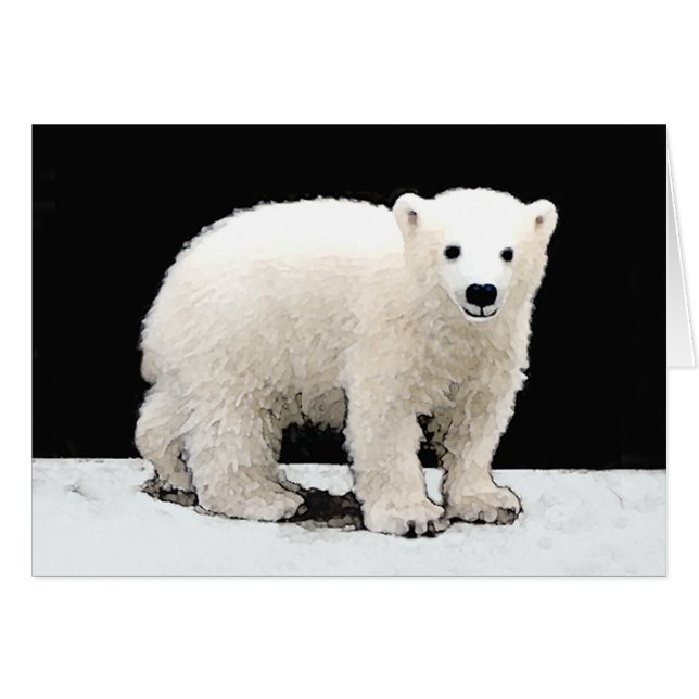 Pintura de Cubo de Oso Polar - Arte de Vida Silves (Anverso (Horizontal))