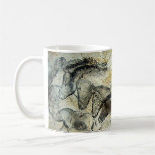 Pintura de cuevas de Lascaux de la taza de café d