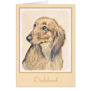 Pintura de Dachshund (de cabello largo) - Arte Per