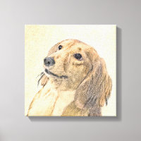 Pintura de Dachshund (de cabello largo) - Arte Per