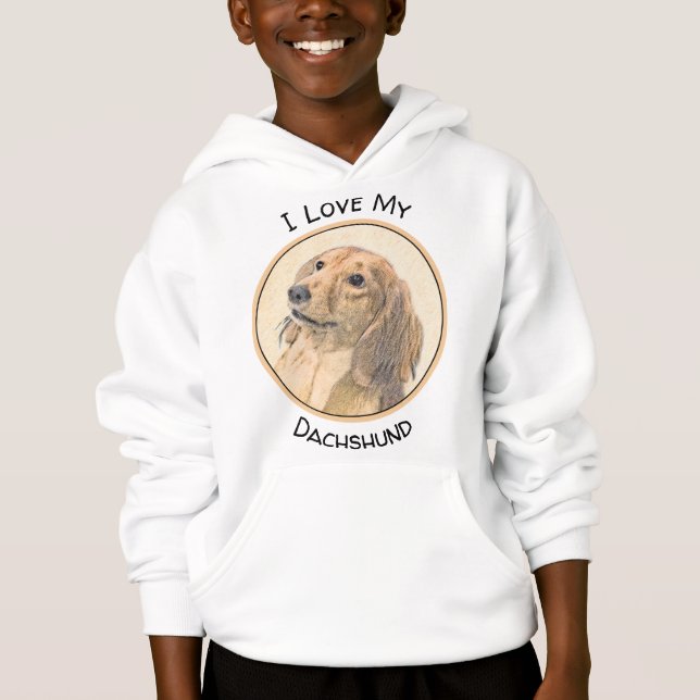 Pintura de Dachshund (de pelo largo) - Arte origin (Anverso)