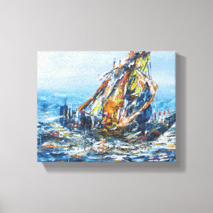 Pintura de decoración de pared de barco