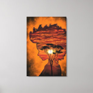 Pintura de Deseo Nocturno Arte Impresión en Lienzo