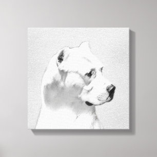 Pintura de Dogo Argentino - Arte original del perr